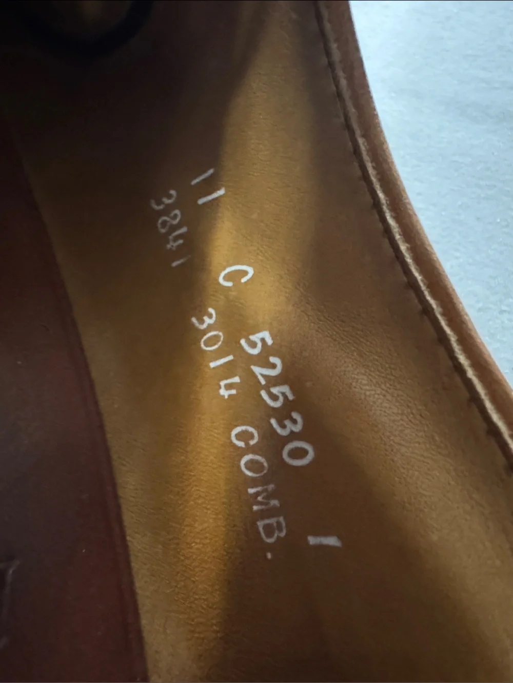 Allen Edmonds Mens Brookwood Leather Cap Toe Dress Shoes in Cognac, sz 11